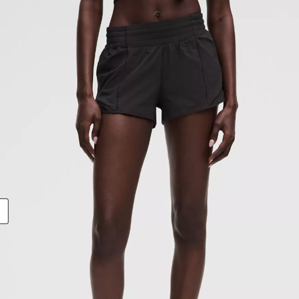Lululemon Hotty Hot High-Rise Lined Short 2.5" - Size 4 - Black